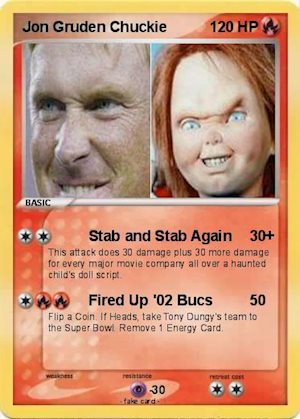 Chucky Gruden pokemon card
