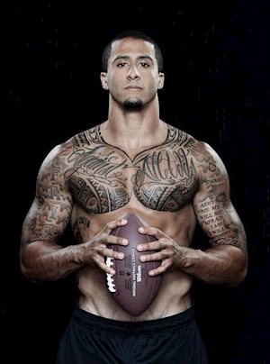 Colin Kaepernick shirtless, looking for team