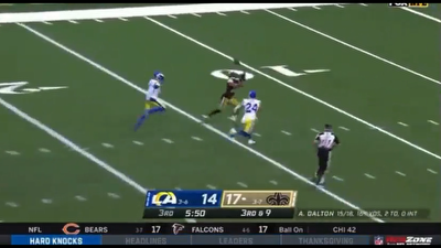 Chris Olave burns Rams defense deep, scores first TD since NFL's Week 5