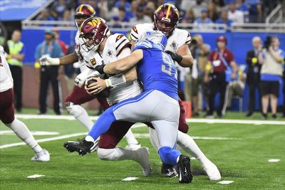 Lions’ Aidan Hutchinson emerges as frontrunner for defensive rookie of the year