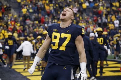 Michigan’s Aidan Hutchinson not as good as Nick Bosa or Chase Young, according to Ohio State OT that he ran over