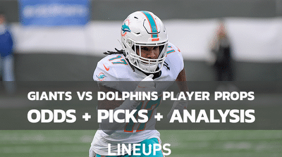 New York Giants vs. Miami Dolphins Player Props (12/5/21)