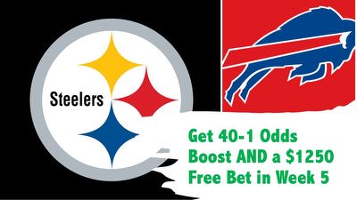 Steelers-Bills Betting Preview; DraftKings Promo Gives 40-1 Odds Boost!